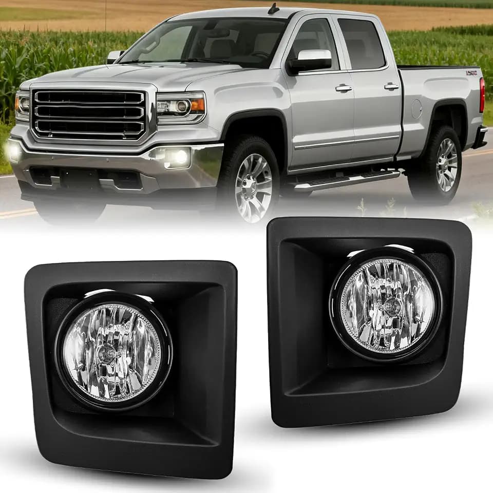 Nilight Fog Lights Assembly Compatible with 2014 2015 GMC Sierra 1500