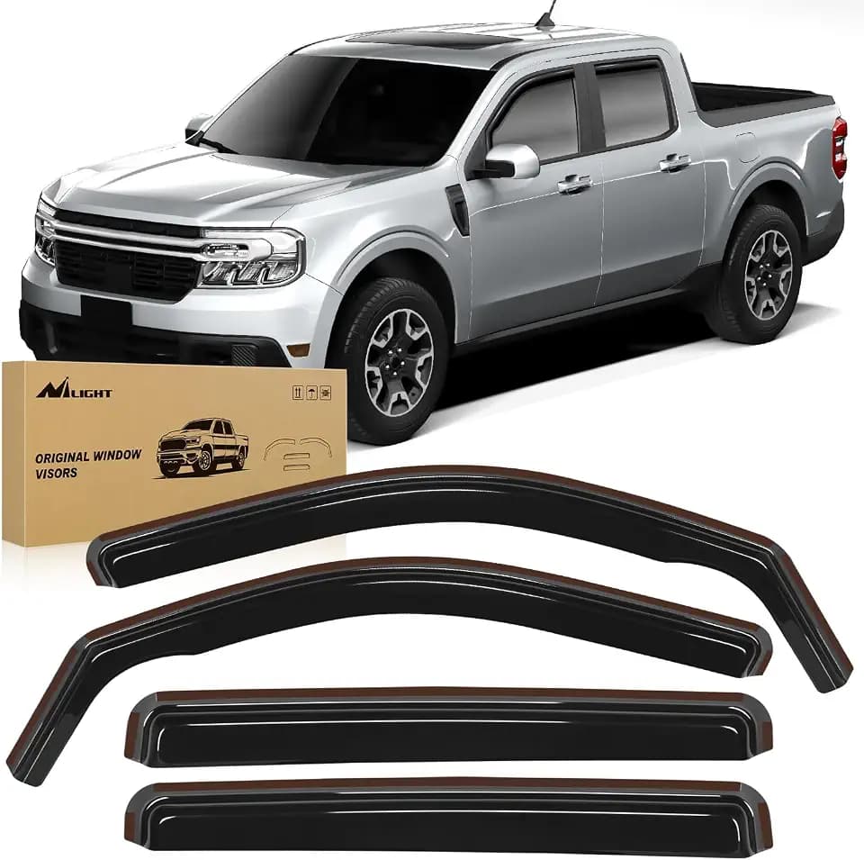 Nilight Fenster-Regenschutz für Ford Maverick 2022 2023 2024 XL XLT Lariat Fensterabweiser Lüftungsfenster Visiere - 4 Stück