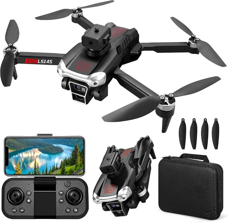 Drohne mit Kamera für Kinder, RC Drone Quadcopter mit Kopflos Modus, Höhenhaltung, 90° Einstellbar, Bürstenlosem Motor RC Drone, 1080P Mini Drone Geschenk für Anfänger Kinder