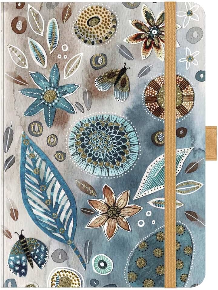 Premium Timer Big "Floral Collage" 2026: Hochwertiger Buchkalender. Terminplaner mit Wochenkalendarium, Gummiband und Stifthalter. 12 x 17 cm