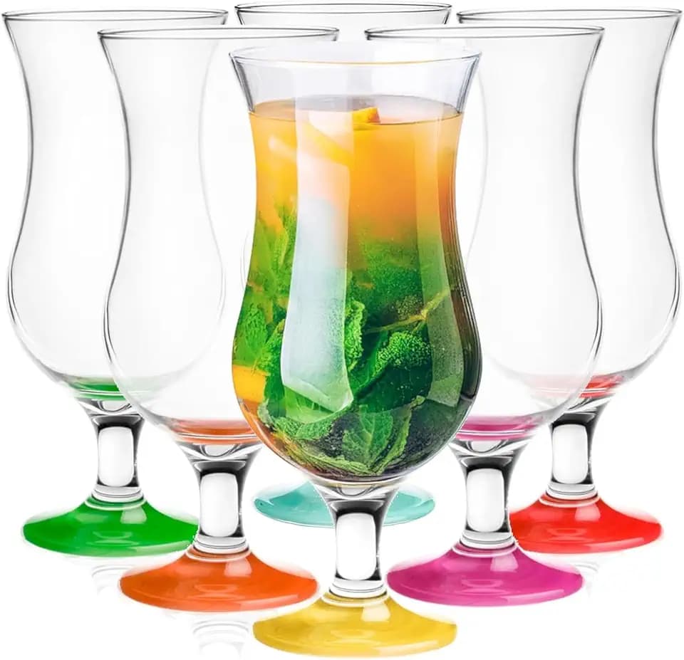 Glasmark Krosno Gläser Cocktailgläser Set Longdrink Cocktail Gin Bier Wasser Longdrinkgläser Cocktailgläser Trinkglas Wasserglas Glas Smoothie Dessert Spülmaschinenfest Mix 6 x 420ml