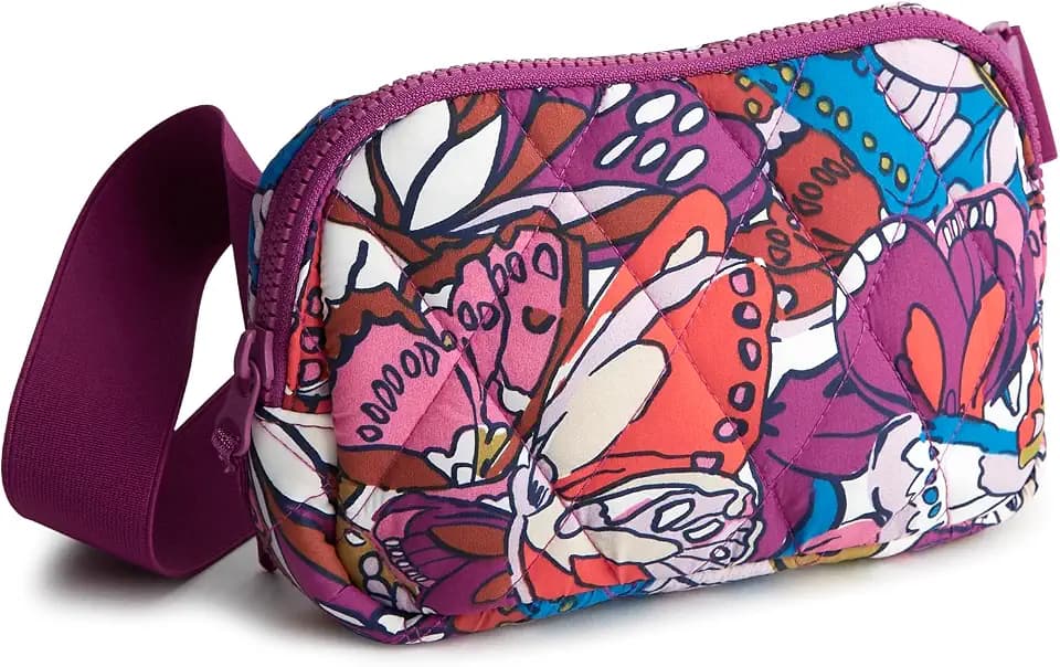 Vera Bradley Women's Woodward Small Belt Bag - Featherweight, Flutter, One Size