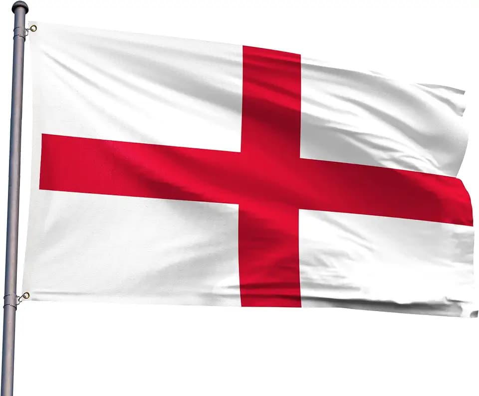 England Flag 3x5FT English National Polyester Flag With 2 Grommets For Patriotic English Themed Festival Events Party Decoration (England, 3x5FT)