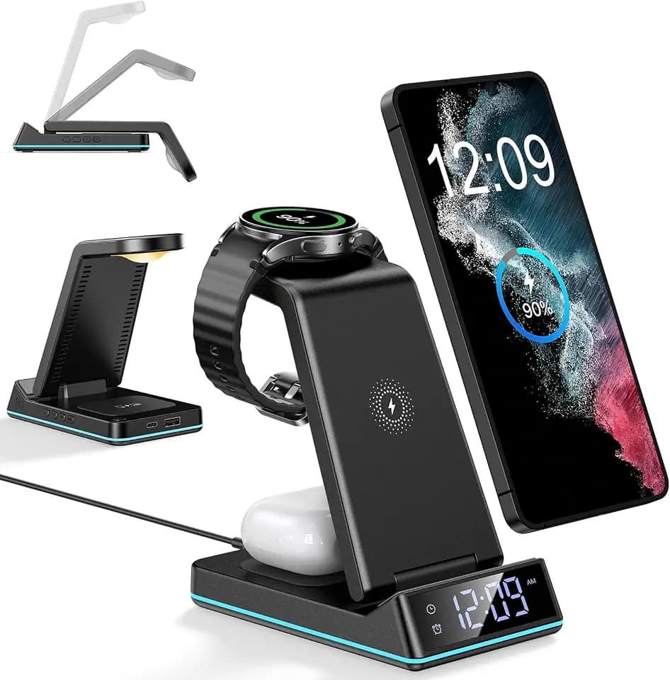 Wireless Charger for Samsung,7 in 1 Wireless Charging Station Charger Stand