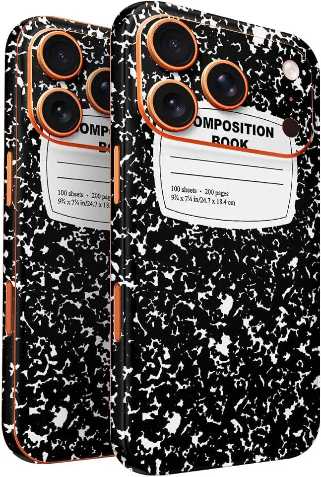 2 Pack of Phone Skins for Apple iPhone 17 Pro - Composition Book| Protective Vinyl Covers | Matte Finish | Made in The USA by MightySkins