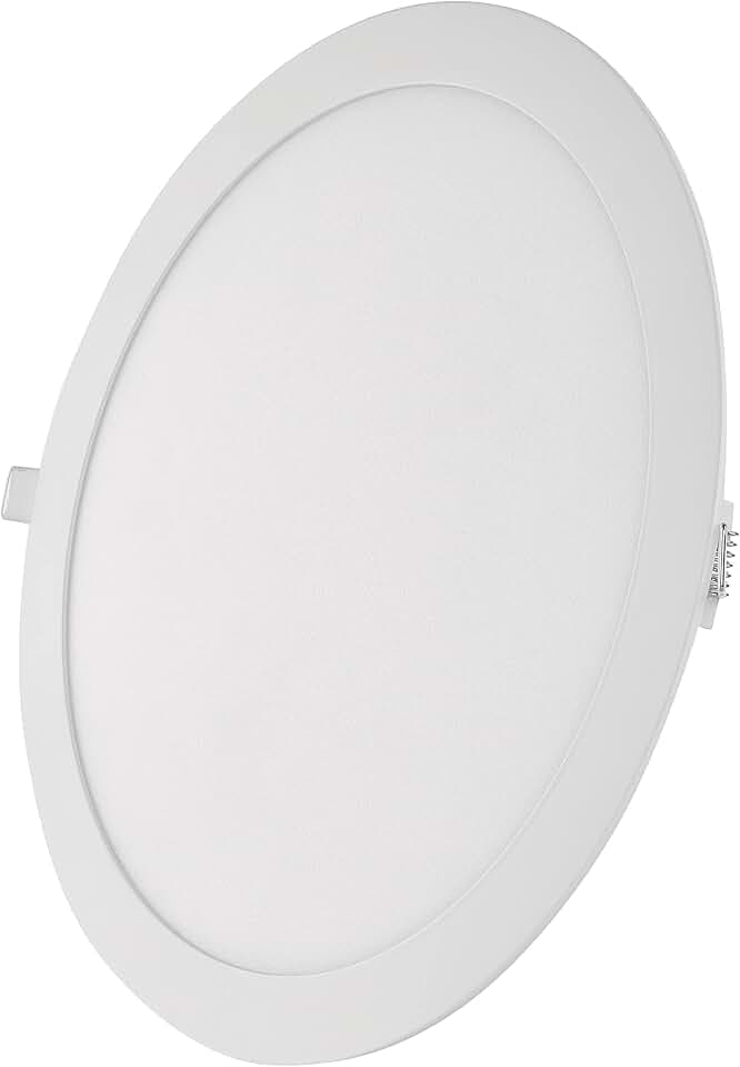EMOS LED Panel 25 W, runde 2000 lm Einbauleuchte, Deckenleuchte in Weiß mit Durchmesser 30 cm, extra flach, Einbautiefe 2,1 cm, Lichtfarbe warmweiß 3000 K, inkl. LED-Treiber