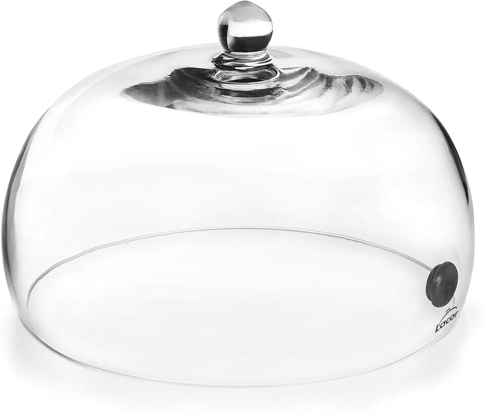 Lacor - 61816 - Magic Food Smoker Bell, Glasdeckel mit Ventil, Ermöglicht den Eintritt von Rauch, Dampf und Aromen zu rauchen und aromatisieren Lebensmittel, 20 x 12cm