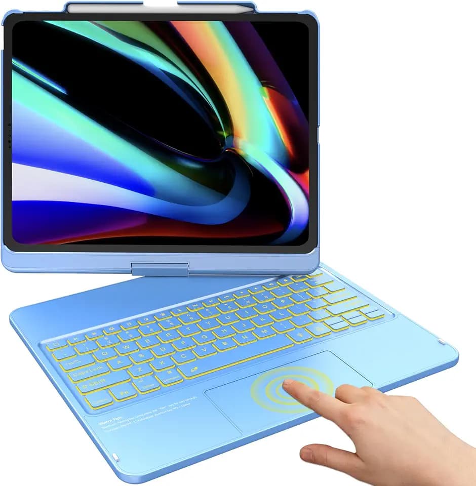 TQQ for iPad Air 13 Inch (M4/M3/M2) & iPad Pro 12.9 inch Case Keyboard