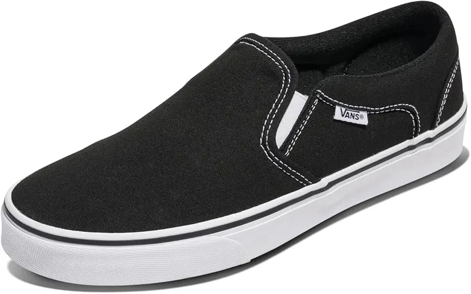 Vans Men's Asher Slip-on Shoe - Comfortable Sneakers for Walking, Fashion & Everyday Wear