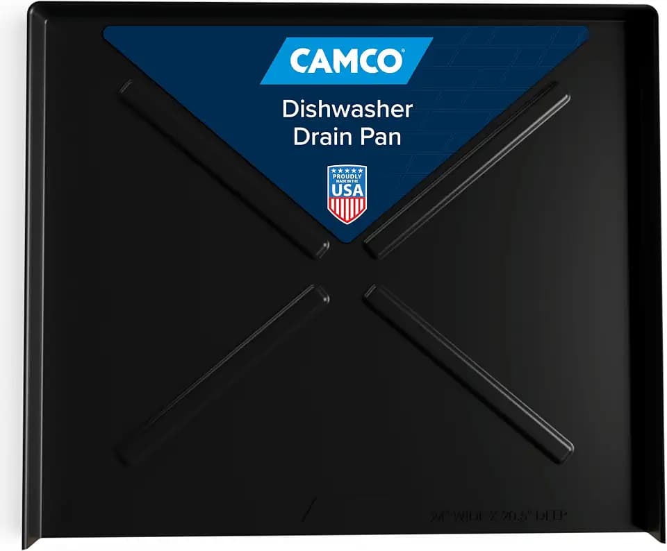 Camco Dishwasher Drain Pan - Made in the USA - 23-5/8” x 20-1/2” Interior