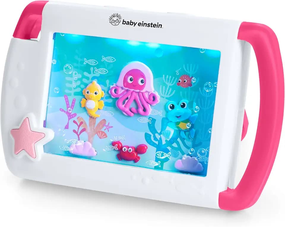 Baby Einstein On-the-Go Sea Dreams Soother Rosa, tragbares Einschlafhilfe Baby mit Musik und Lichtern, mit Kinderwagenclip, White Noise Machine für Neugeborene ab 0 Monaten