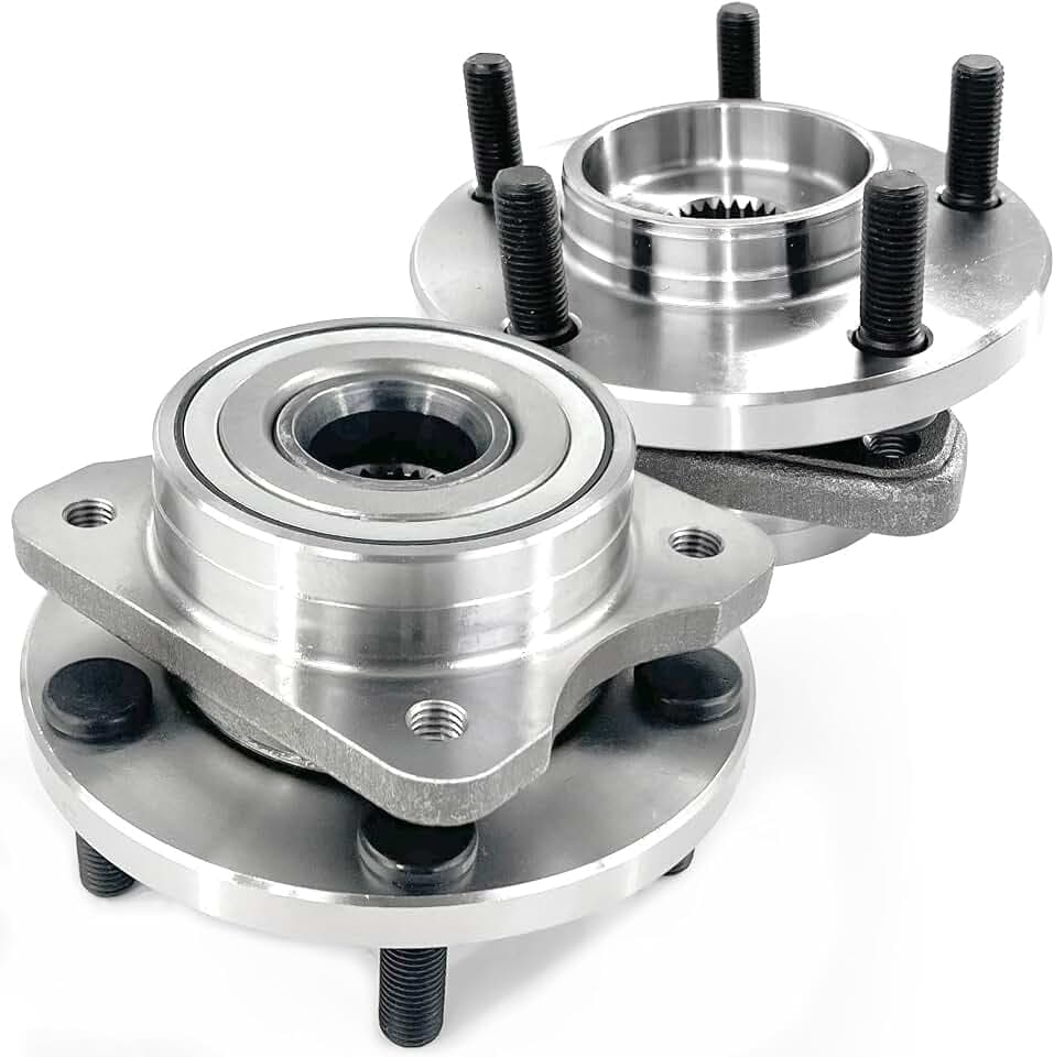 Pair 513123 Front Wheel Bearing Hub Assembly Compatible with Chrysler Town & Country 1996-2007, Grand Voyager Prowler Voyager, for Dodge Grand Caravan 96-07, for Plymouth Grand Voyager Prowler, 5 Lug