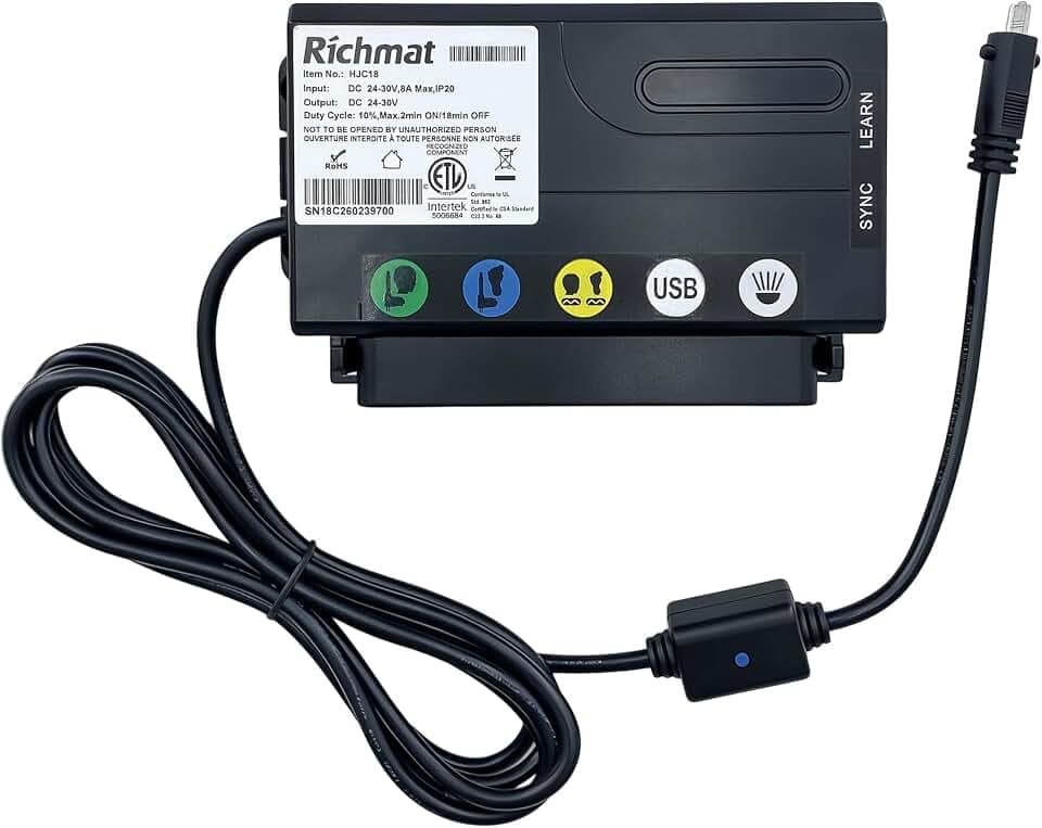 Adjustable Bed Richmat HJC18 Control Box Compatible with HJH109 Remote