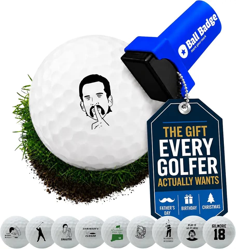 Ball Badge Golf Ball Stamp, Happy Series Self-Inking Ball Marker