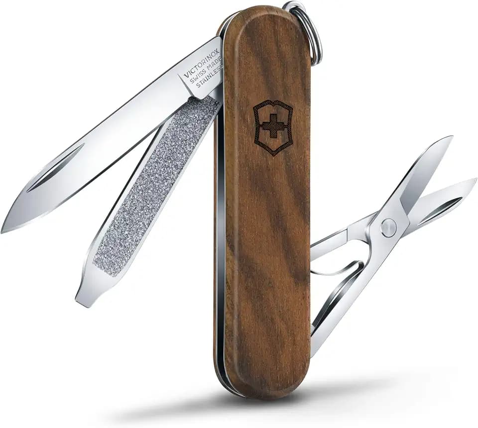 Victorinox Schweizer Taschenmesser Classic SD Wood, Multitool, 5 Funktionen