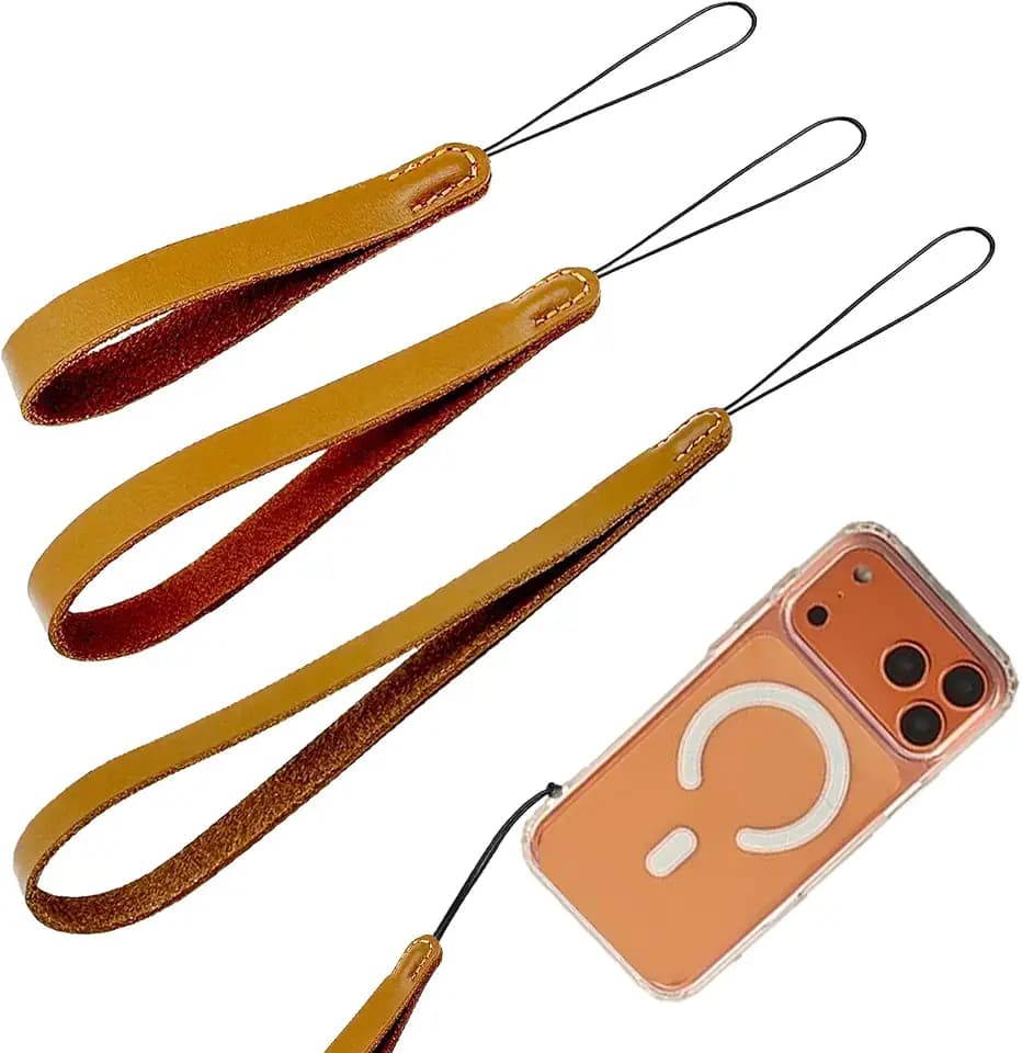 Small Leather Wristlet Strap - Scratch-Free, No Metal