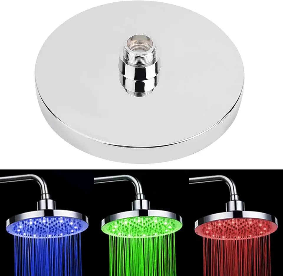 8 Zoll LED Kopfbrause Regenduschkopf für 20 mm Gewindeanschlüsse
