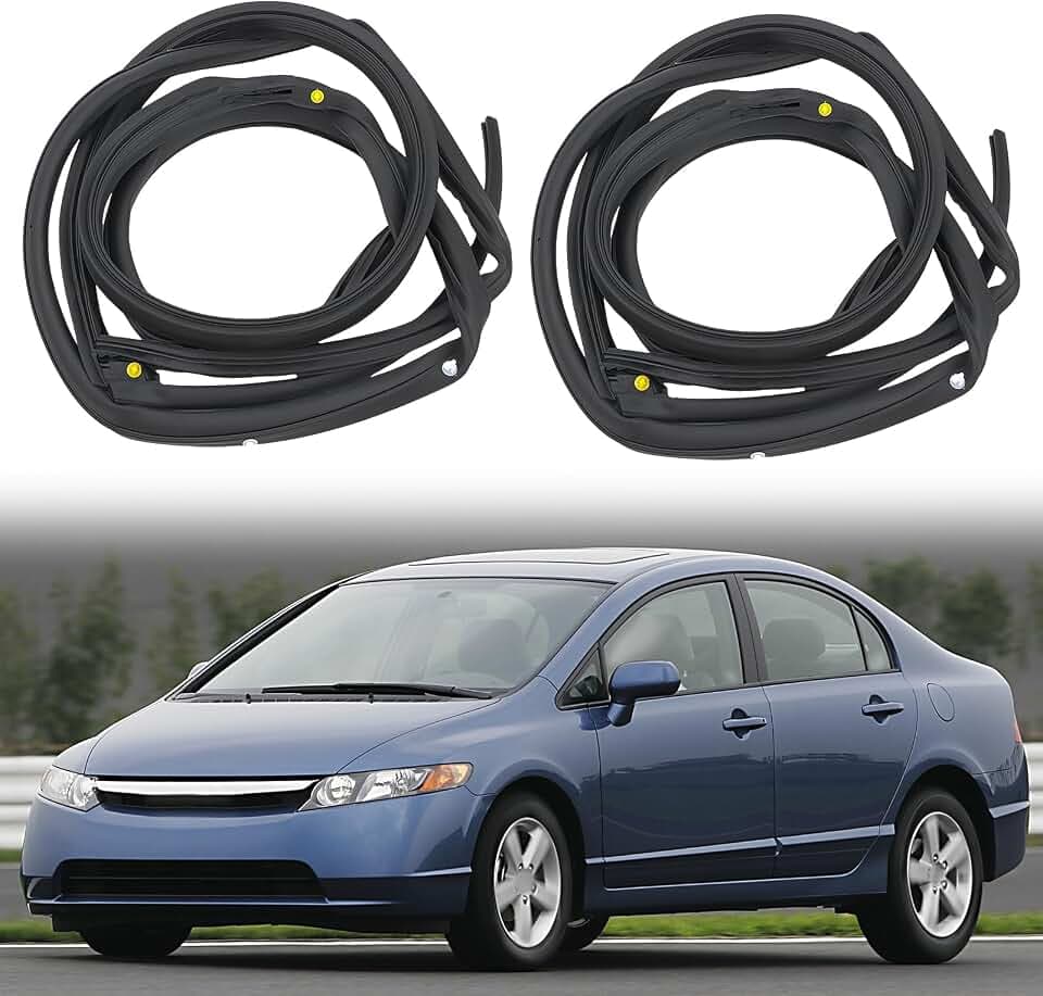 Door Moulding Strip Weatherstrip Seal Compatible with 2006-2011 Honda Civic