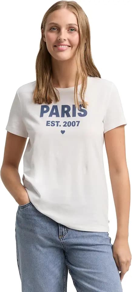 TOM TAILOR Denim Damen T-Shirt mit Print