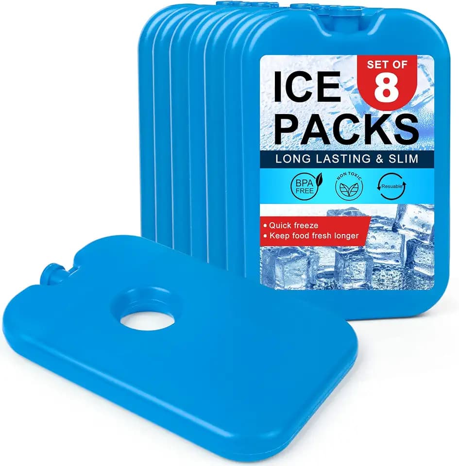 LotFancy Ice Packs for Cooler and Lunch Box, Reusable Freezer Packs