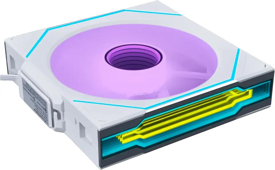 Lian Li UNI Fan SL-Infinity Wireless 120-Single Pack (Reverse Blade)-2.4 GHz Wireless Signal Control-ARGB Fan- Double Infinity Mirror -Daisy-Chain Design- Without Controller - White (12RSLIN1W1W)