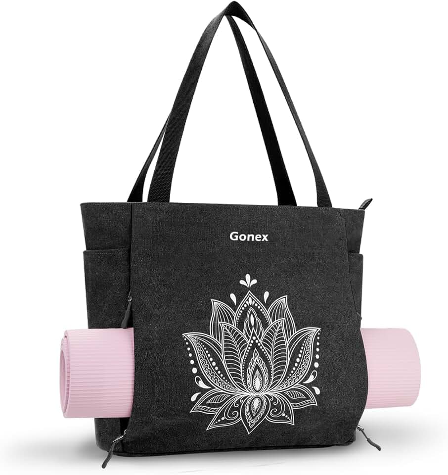 Gonex Yoga Mat Bag with Zipper Mat Carrier Canvas Gym Tote