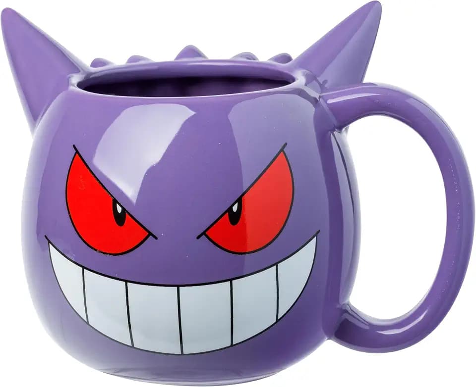 Silver Buffalo Pokémon Gengar, 3D Sculpted Mug, 20oz