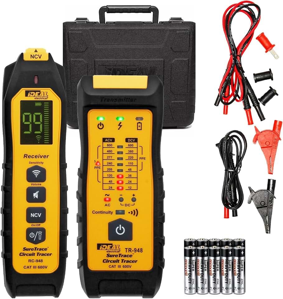 Ideal Electrical SureTrace Plus Circuit Tracer, 61-948, 0-600V AC/DC