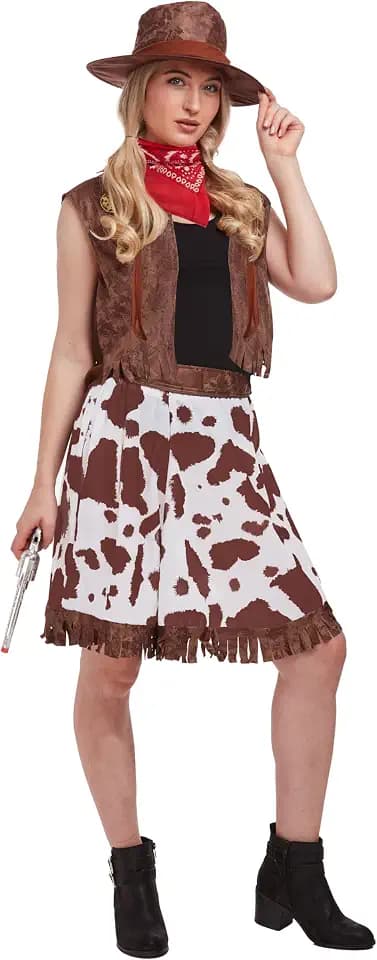 Henbrandt VERKLEIDUNG Erwachsene Cowgirl Kostüm für Damen - Cowgirl-Kostüm für Erwachsene (Einheitsgröße)