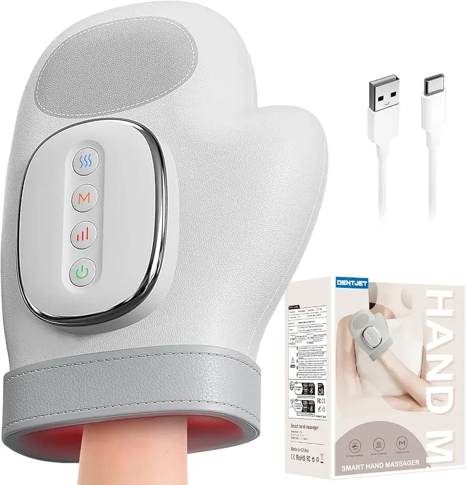 Intelligenter Handmassager mit Wärmekompression zur Schmerzlinderung für Arthritis und Karpaltunnelsyndrom-Linderung, Elektrischer Shiatsu-Handgelenk/Finger/Holz Massager