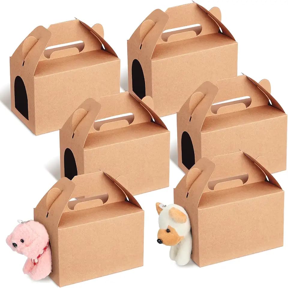 Fainne 24 Pcs Adopt Pet Party Favor Boxes Foldable Treat Gift Box,Classic