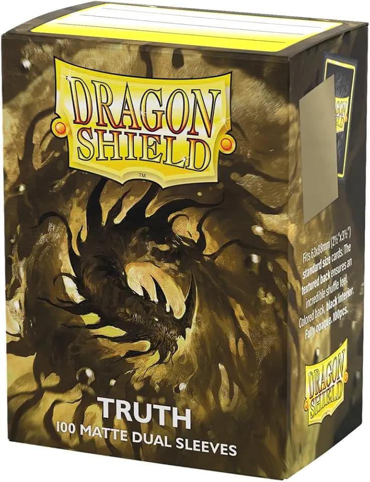 Dragon Shield | Matte Dual Standard Size Card Sleeves | 100 CT - Smooth & Tough Premium TCG Sleeves - Compatible with Pokemon, Flesh & Blood, One Piece & Magic the Gathering | Truth