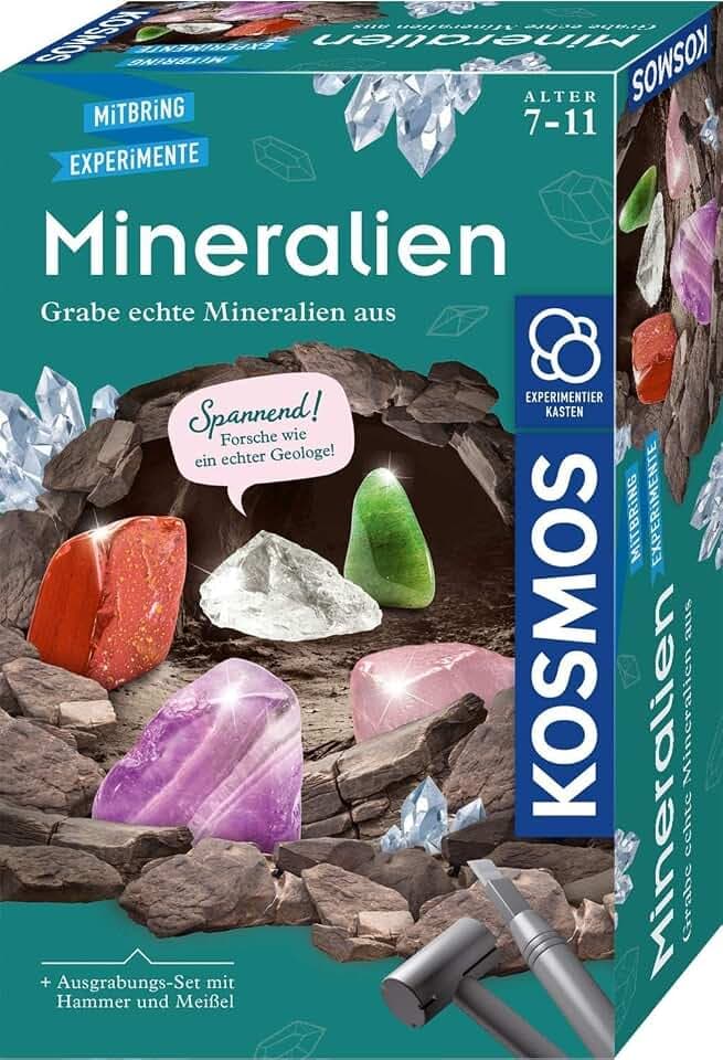 KOSMOS Mineralien Ausgrabungs-Set, Grabe echte Mineralien selbst aus