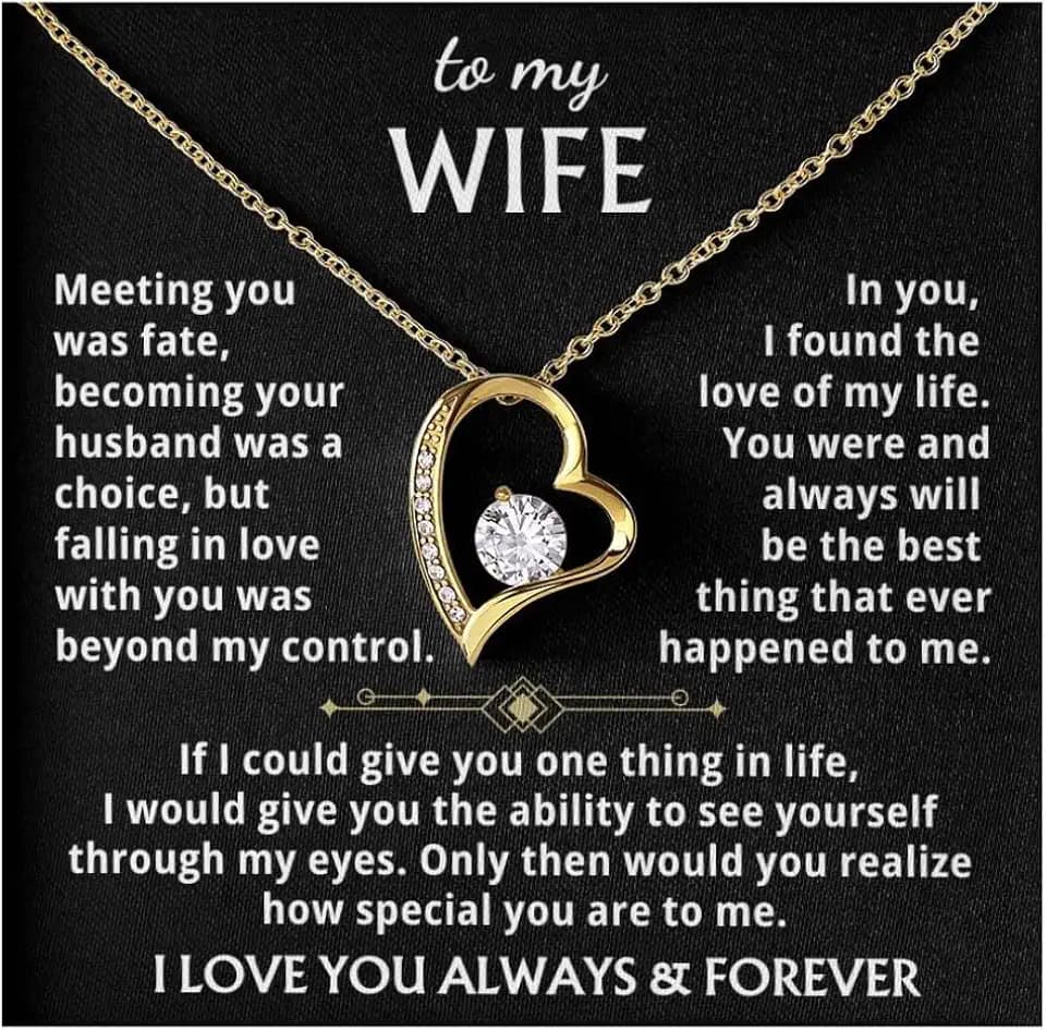 Jewelry To My Wife - The Best Thing That Ever Happened To Me, Forever Love Necklace, Gift for Her, Romantic Christmas Birthday Valentine Gift