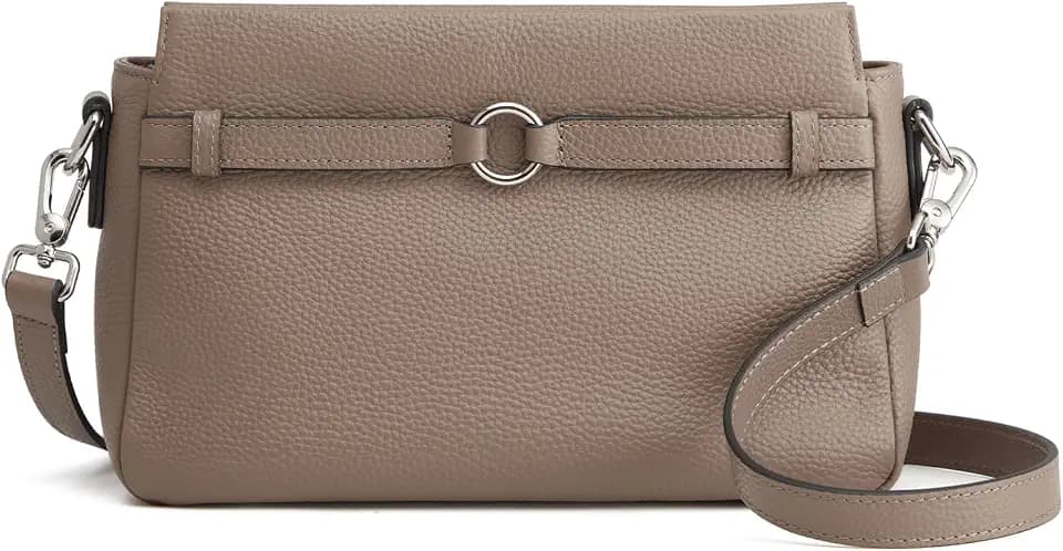 S-ZONE Genuine Leather Crossbody Bags for Women Small Purse Shoulder Bag