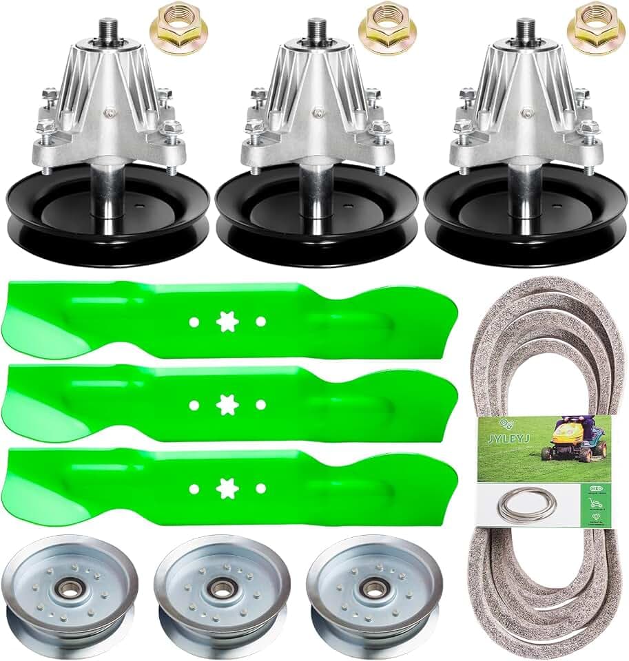 60 inch Mower Deck Spindle Assembly Fits for Cub Cadet Ultima ZT2 60 ZTS2 60 ZT3 60 Includes 3 Spindle 918-04822B 618-04822B 918-04822A 3 Blade 742P05620 3 Idler GY22082 1Be lt 754-05015