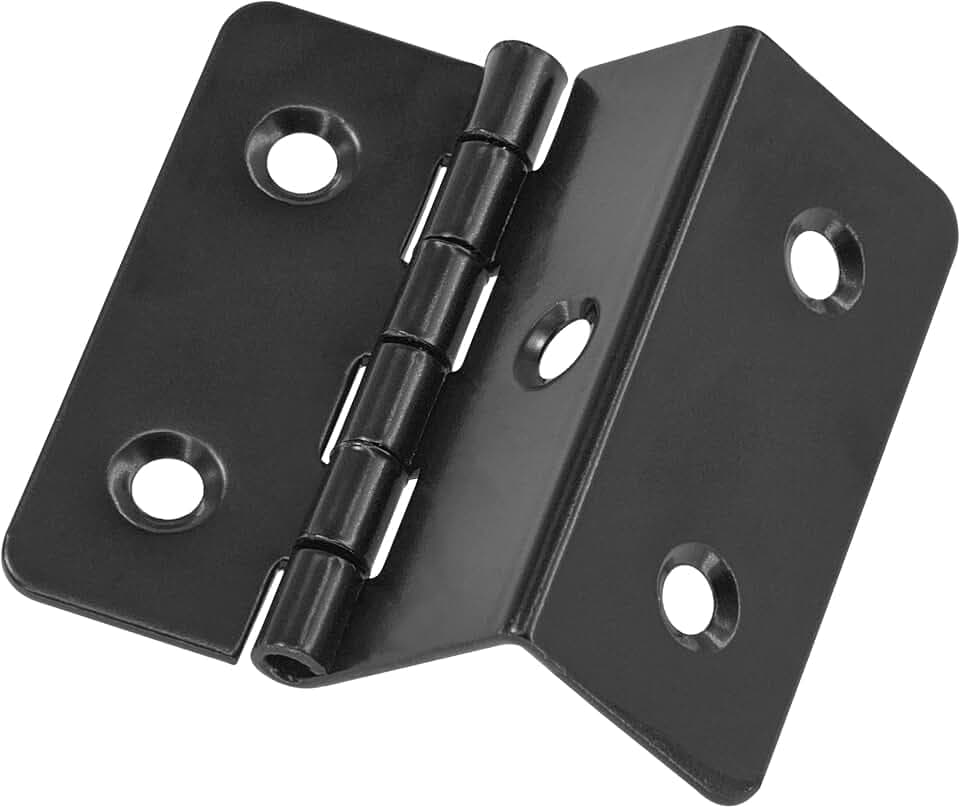 8 Stück Dreifach-Klappscharniere – langlebige Metall-Faltscharniere (Schwarz)