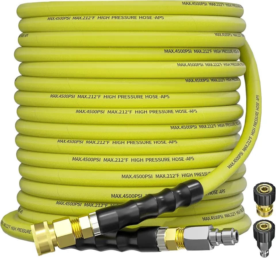 50FT Pressure Washer Hose 3/8" 4500PSI Kink Resistant