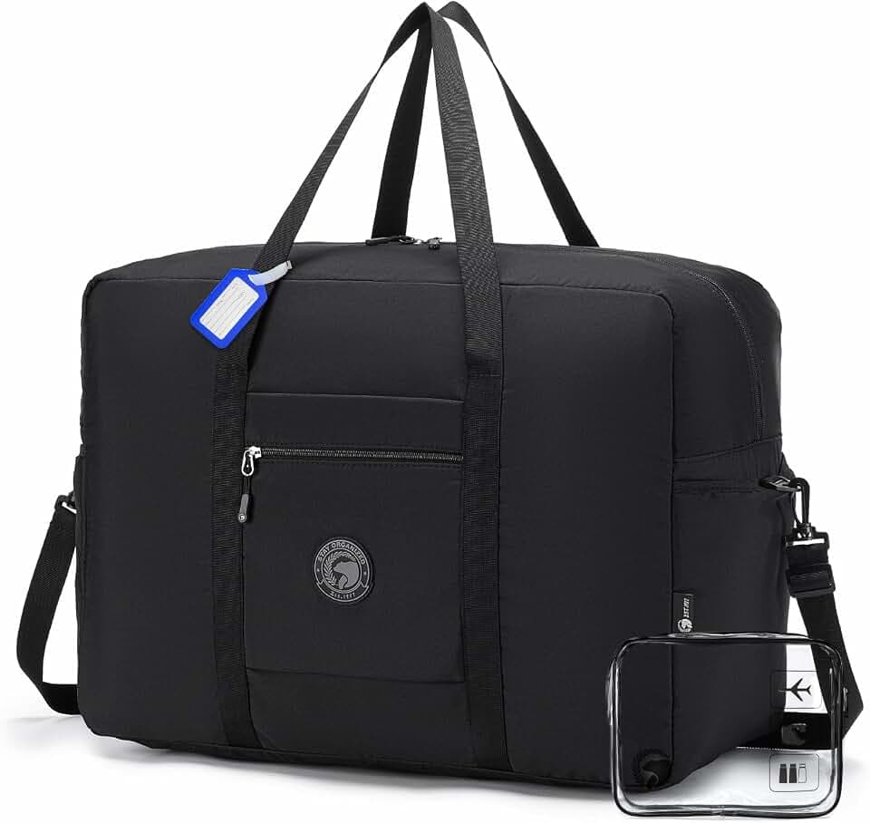 Carry On Luggage 22x14x9 Airline Approved,Lightweight Duffle Bag for Travel, Waterproof Weekender Overnight Bags for Traveling Airplane for Women and Men 40L