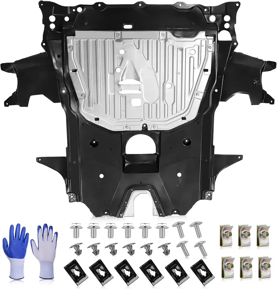 74110-TBA-A00 Lower Engine Splash Guard Under Car Shield Cover Board for Honda Civic 2016 2017 2018 2019 2020 2021, 74110TBAA00 Underbody Shield | with 90674-TY2-A01 Pins and 90105-TBA-A00 Bolts