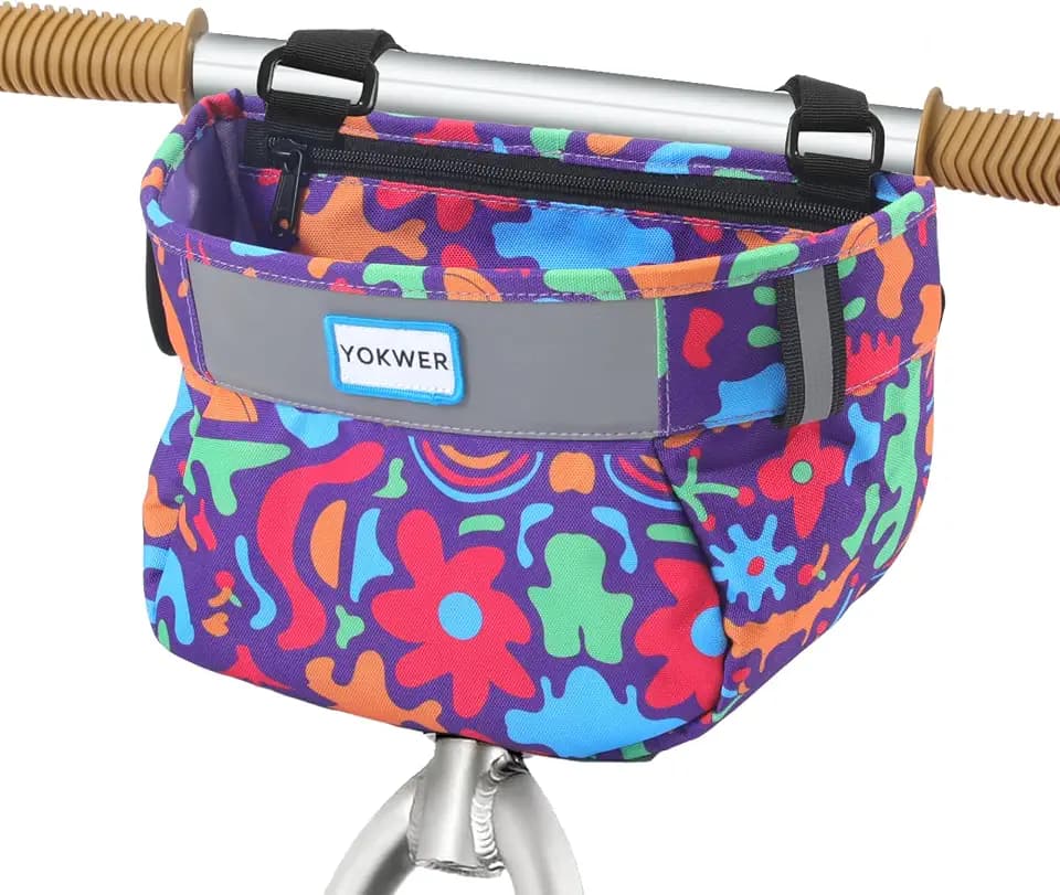 Kids Bike Basket Front Handlebar Bag for Boys Girls, Easy to Install