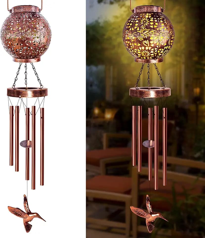 YHmall Wind Chimes for Outside, Hummingbird Hanging Windchimes Outdoors
