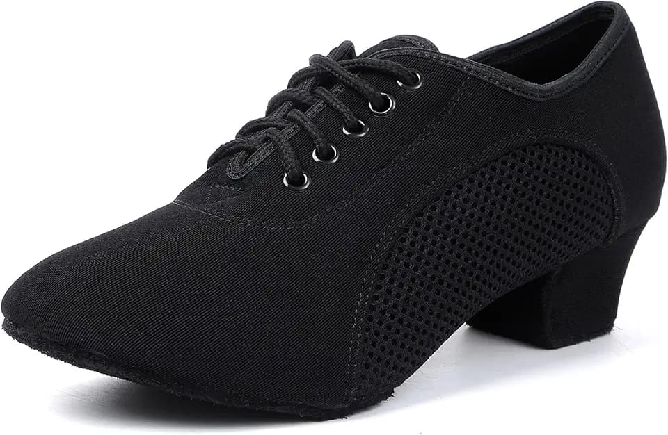 Ballroom Dance Shoes for Women,Lace-up Latin Salsa Heels for Modern Teaching Practice