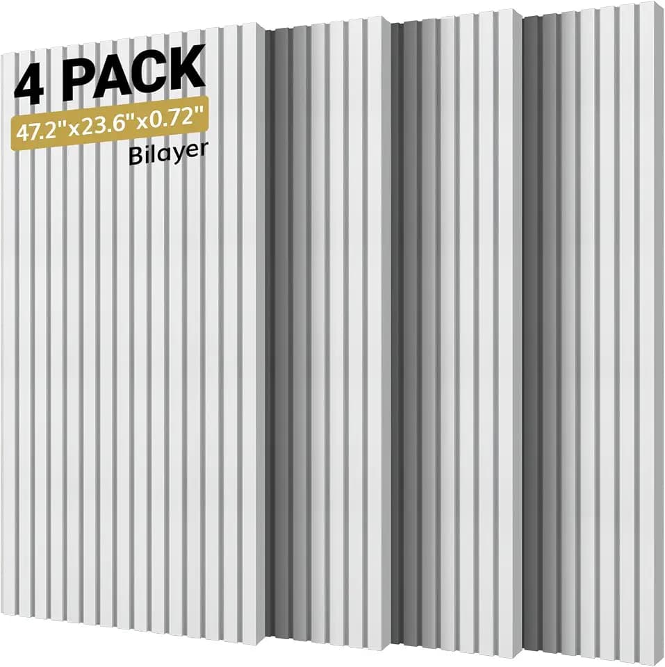 TONOR Dual-Layer Thickened Acoustic Wall Panels-4 Pack 47.2"x23.6"x0.72"