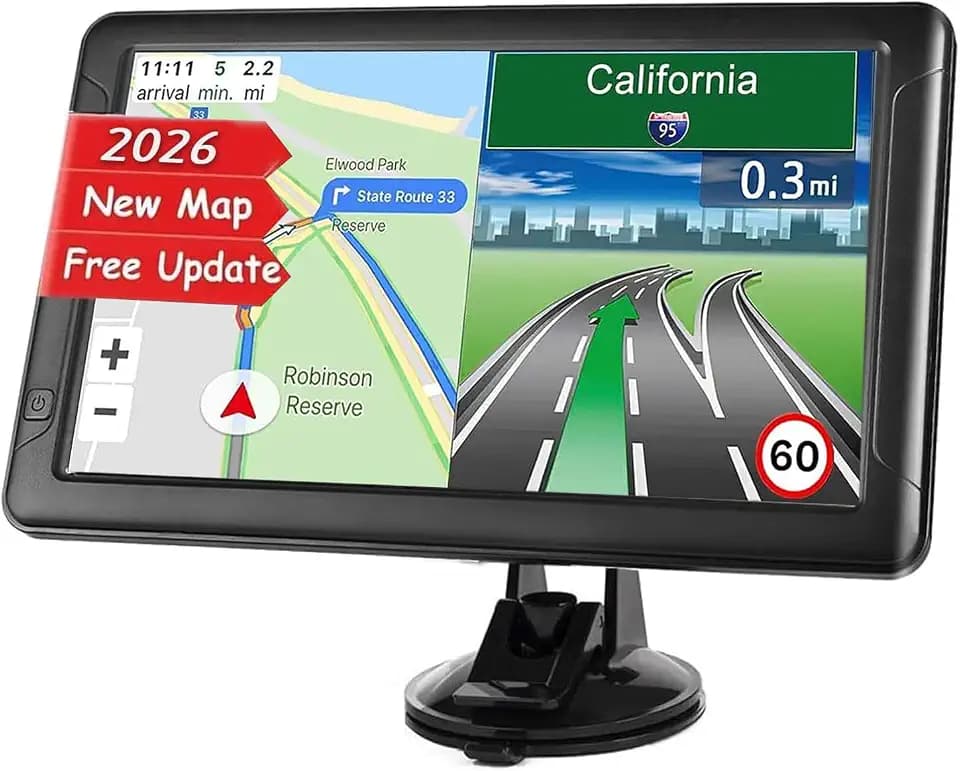 GPS Navigator for Car, Latest 2026 Map 9-inch Touch Screen 16GB GPS Navigation System,Truck GPS Navigation System,Voice Guidance and Speed Camera Warning GPS,Provides Lifetime Live Map Updates