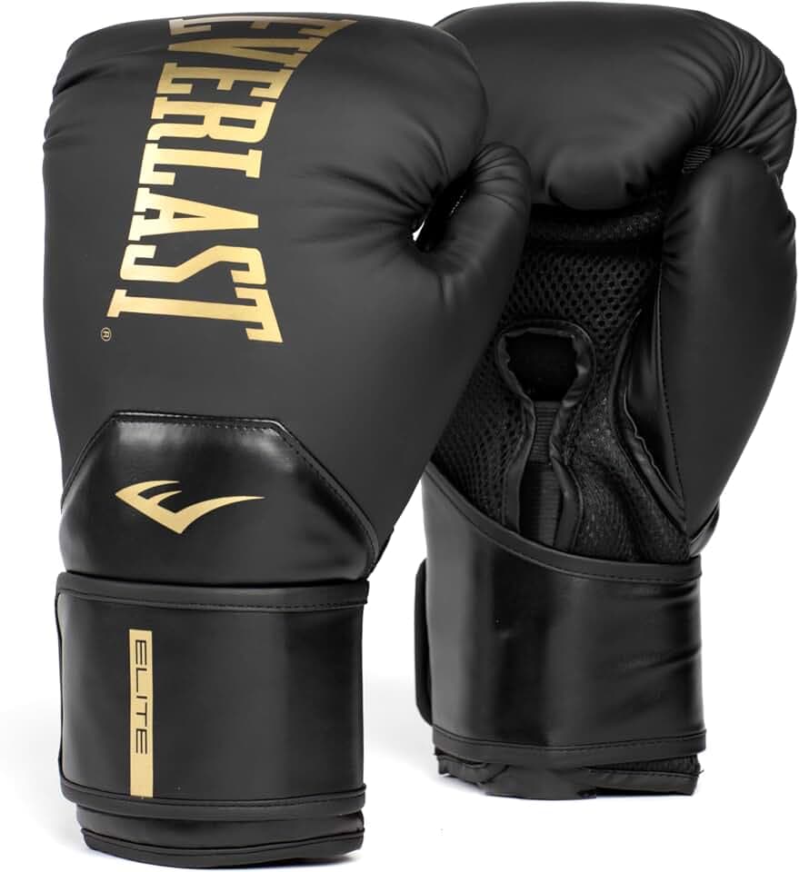 Everlast Elite 2 Boxhandschuhe, für Sandsack, Pratzen & Sparring, Klettverschluss, ergonomischer Griffsteg, Split-Schaum – Original Everlast