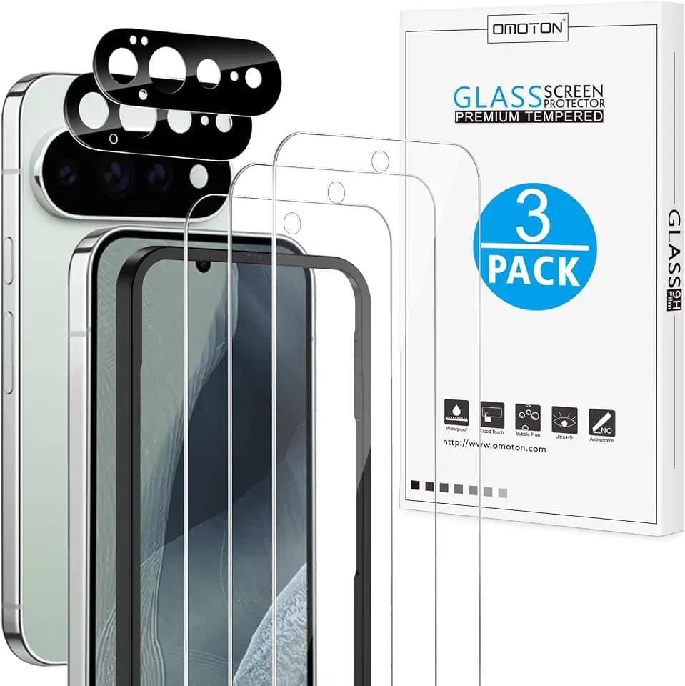 OMOTON 3+2 Pack for Google Pixel 11 Pro XL Screen Protector 6.8 Inch