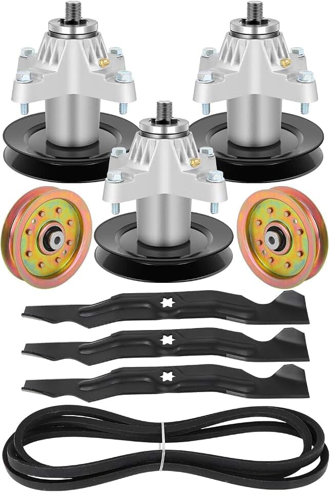 Deck Rebuild kit for Troy-Bilt Mustang XP Craftsman ZTL7000 Cub Cadet RZT50 50 inch Deck Replace Part Number Spindle 618-04126 918-04125 Blade 742-04053 Belt 954-04044 Idler Pulley 956-04129