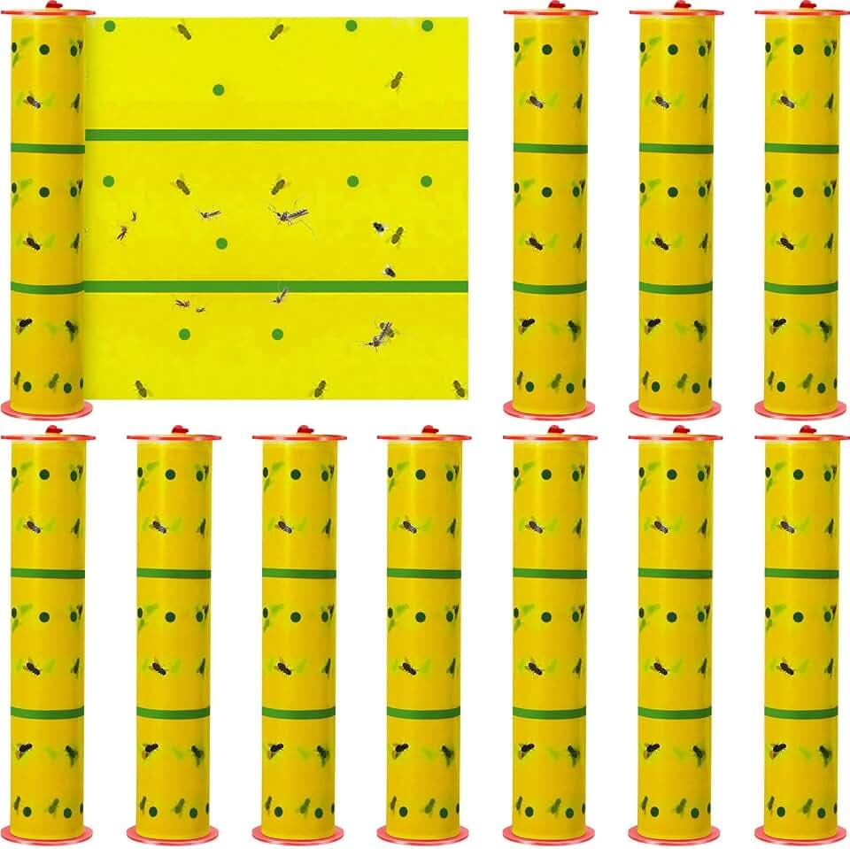 Qualirey 5 Pcs Giant Flypaper Fly Traps, 295ft Sticky Yellow