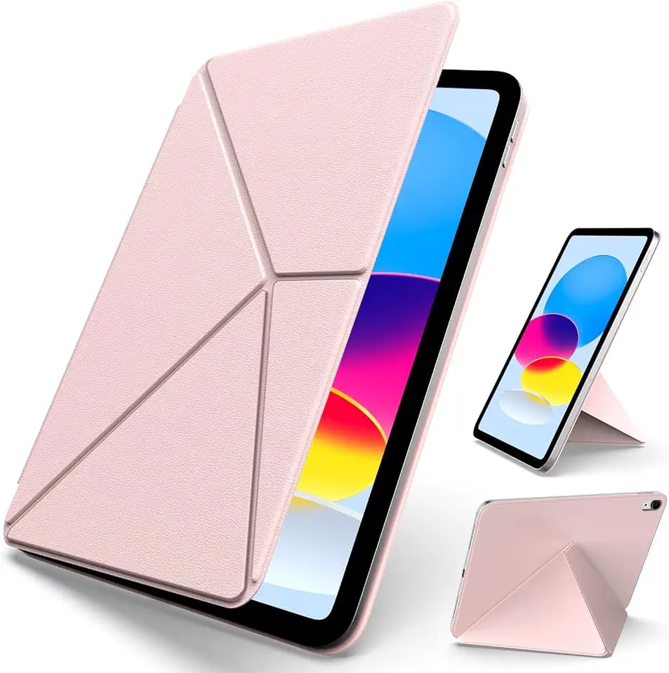 aoub für iPad 11. Generation (A16) 11 Zoll 2025/ iPad 10. Generation Hülle 10,9 Zoll 2022, Ultradünne Magnetische Hülle, Multi Angle Hoch-/Querformat-Magnethülle, Leicht und Anti-Fingerprint, Rosa